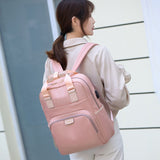 Both Shoulders USB Charge Pink Backpack Women Computer Backpack 14 Inches Woman Waterproof Bagpack School Bags For Teenage Girls