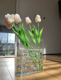 Xpoko home decor room decor bedroom decor office decor Clear Book Shaped Vase