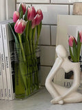 Xpoko home decor room decor bedroom decor office decor Clear Book Shaped Vase